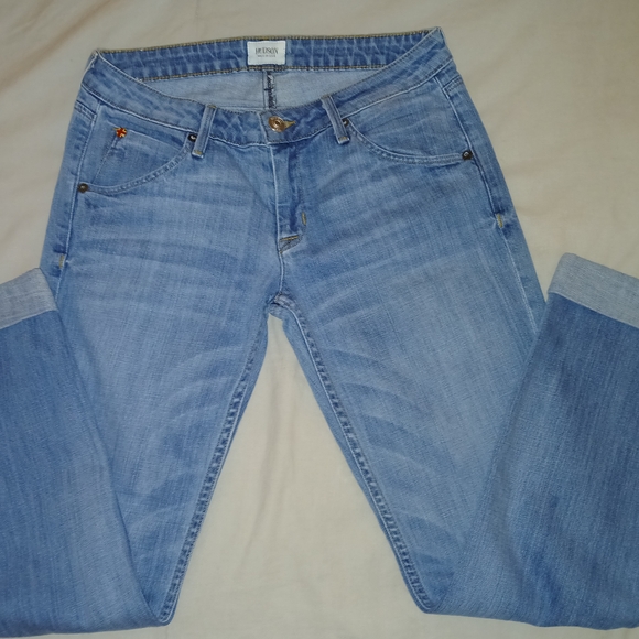 Hudson Jeans Classic Blue Straight Cuffed Leg Denim - Picture 2 of 13